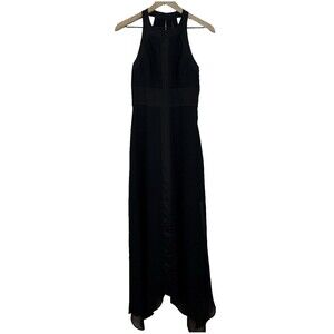 BCBG BCBGENERATION Prom Maxi Dress Women’s Sz 6 MERMAID Black LACE SATIN